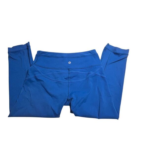 Lululemon Roll Out Crop Legging Baroque Blue Size 6 - Picture 4 of 13